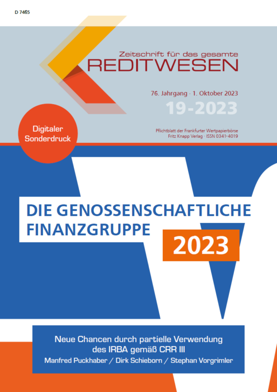 Cover des Fachartikels Neue Chancen durch partielle Verwendung des IRBA gemäß CRR III