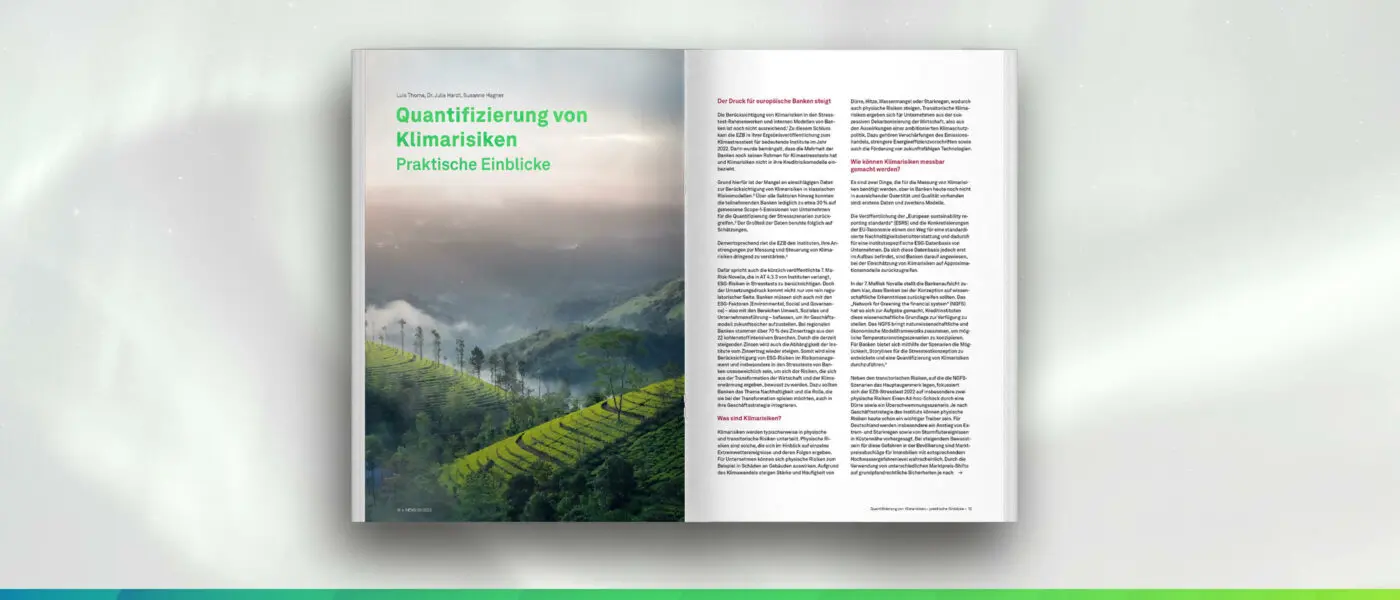 Quantifizierung von Klimarisiken, NEWS 03-2023