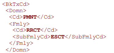 Bank Transaktions Code