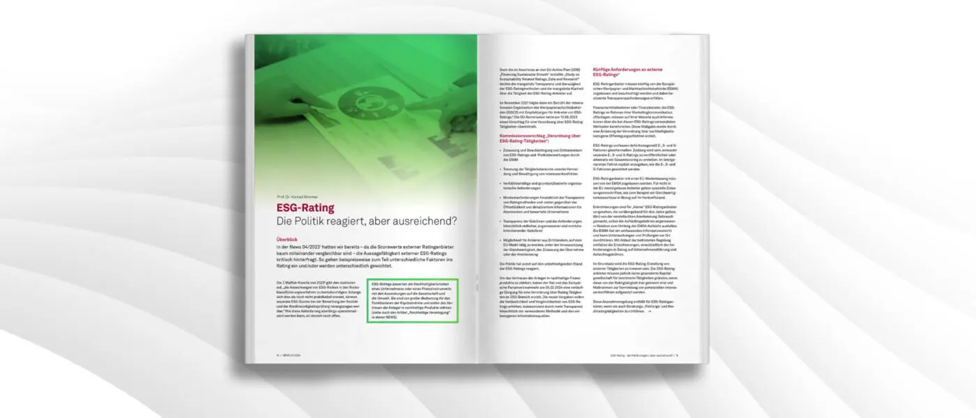 ESG-Rating, NEWS 01/2025