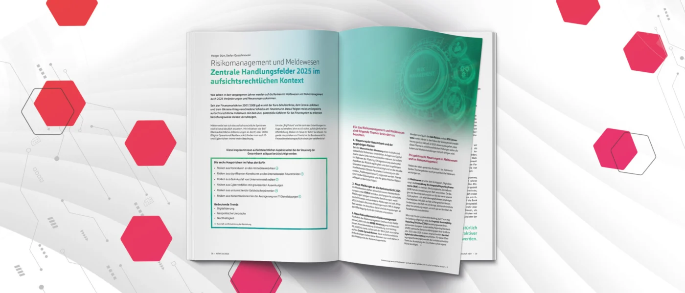 Zentrale Handlungsfelder Risikomanagement, Meldewesen, NEWS 01/2025
